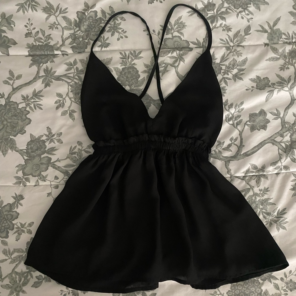 Black tank top